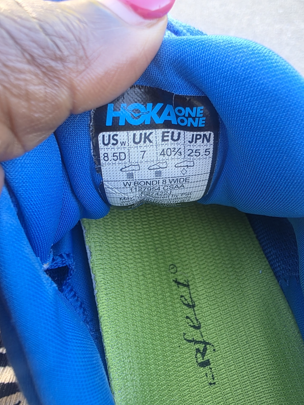 HOKA Clifton Blue & Pink Running Shoes Women 8.5D - Picture 12 of 12